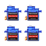 FEICHAO 4PCS FEICHAO Classic Servos 9g SG90 MG90S For RC Planes Fixed Wing Aircraft Model Telecontrol Aircraft Parts Toy Motors