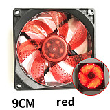 XT-XINTE Colorful 90mm fan Cooler Computer Fan LED Ultra Silent Computer PC Case Fan 12V 3 Pin Cooling Fans