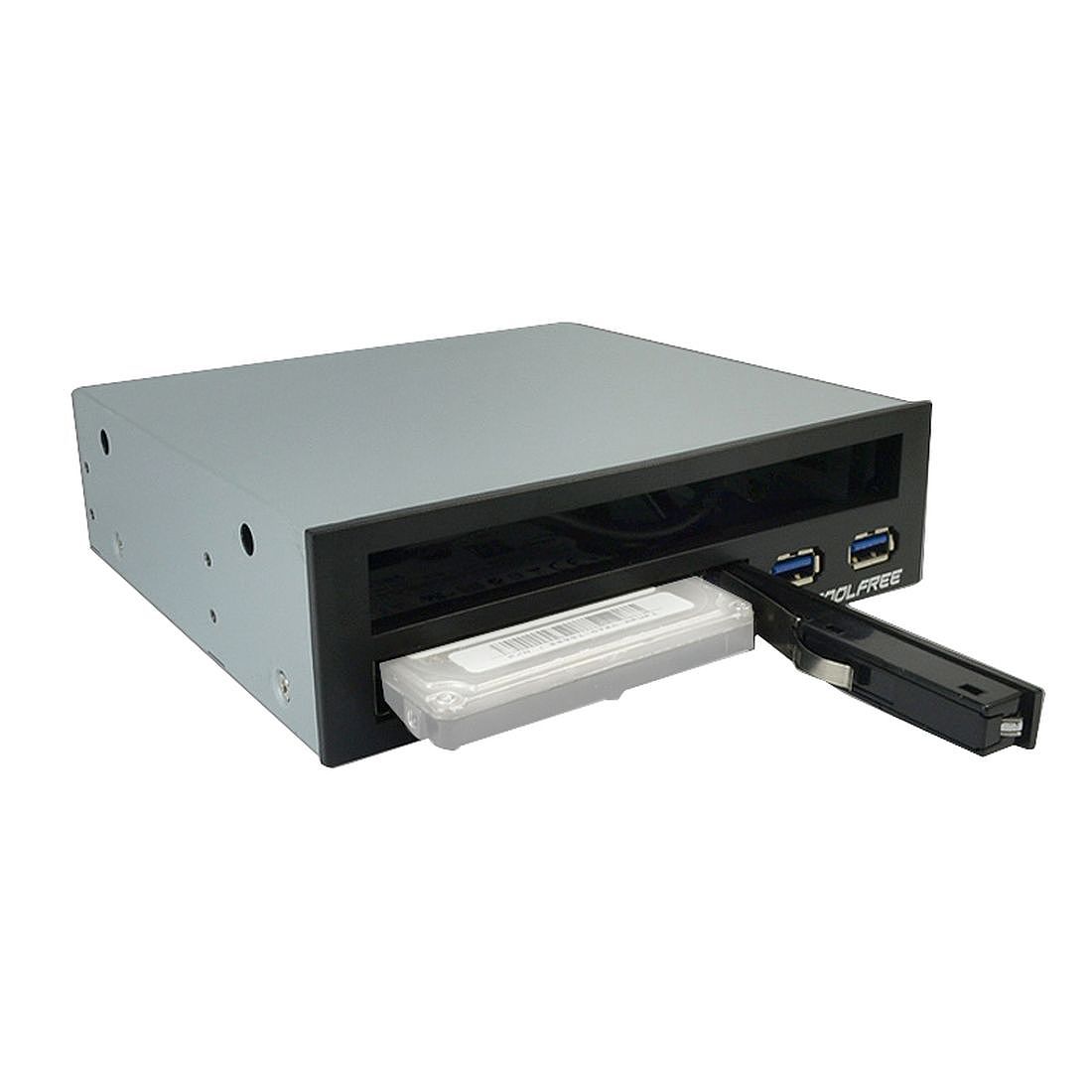 TOOLFREE 2.5 3.5 Single/Double Bay SATA 12.7mm Slim Optical Drive Bay