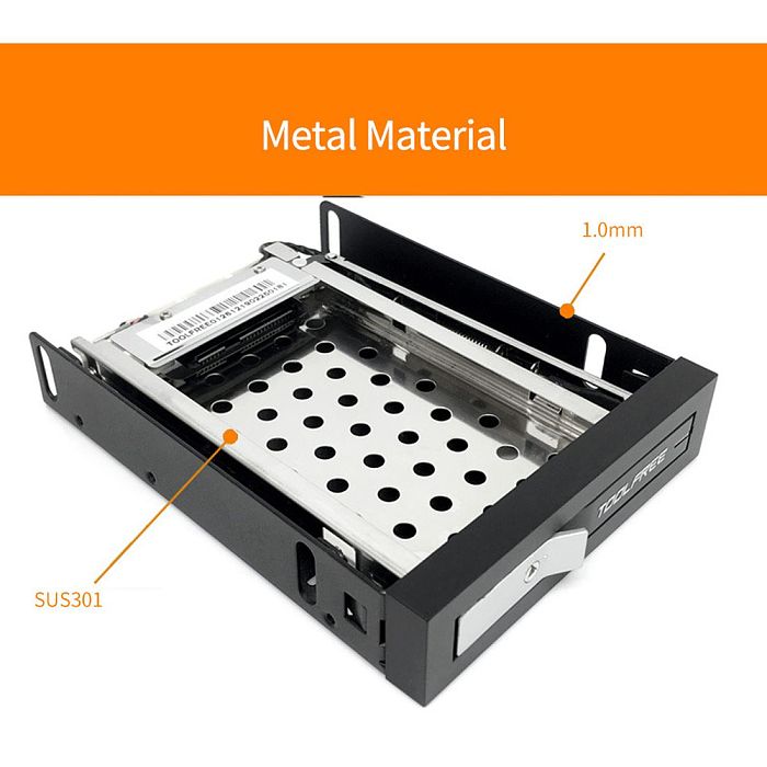 TOOLFREE 2.5 inch Floppy Disk Drive Tray Single/Double Bay Disk Drive SATA 6Gbps HDD/SSD Hard Disk Enclosure Extraction Box