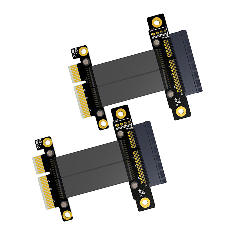 2pcs 5cm R22SF PCIe 3.0 x4 Male to Female Extension Cable PCI Express Gen3 Motherboard Graphics Extender Conversion Riser Card