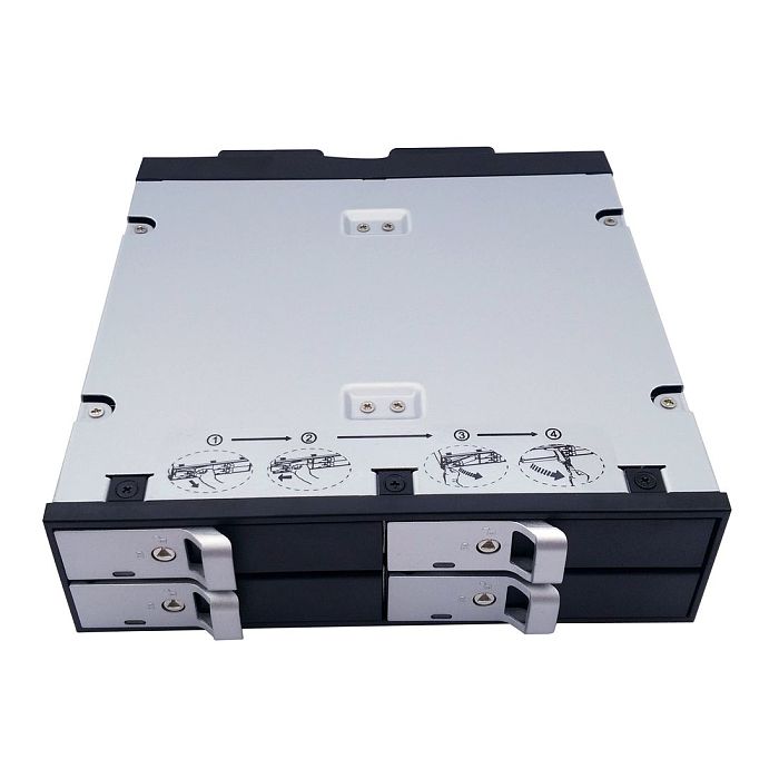 TOOLFREE 2.5 inch 4 bay SATA 6Gbps Optical Drive hard Drive Enclosure Extraction box w/Cooling Fan For PC Laptop Computer