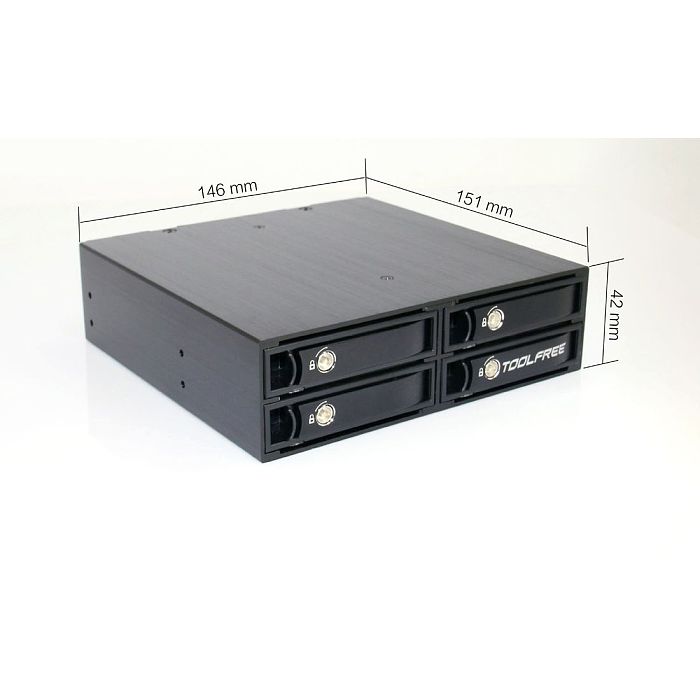 TOOLFREE 2.5 inch 4-bay 6G 12G SATA Ⅲ 6Gbps/MiniSAS SFF-8643 Optical Drive Hard Drive Extraction External Box For PC Laptop Computer