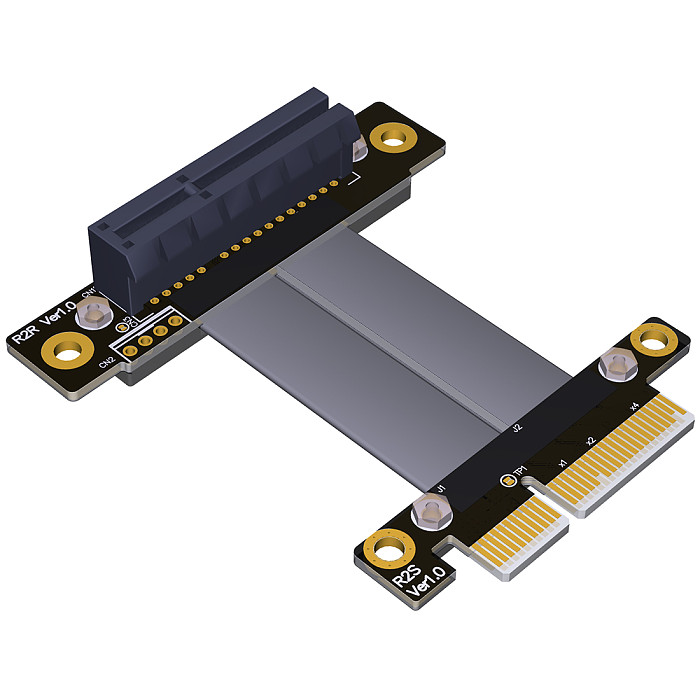 2pcs 5cm R22SF PCIe 3.0 x4 Male to Female Extension Cable PCI Express Gen3 Motherboard Graphics Extender Conversion Riser Card