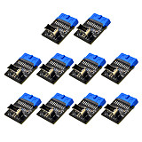XT-XINTE 10pcs Type C USB3.1 Front Panel Socket USB 3.0 19 Pin to TYPE-E 20Pin Header Extension Adapter for ASUS Motherboard