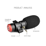 FEICHAO 3.5mm Audio Plug Professional Recording Microphone For Camera DSLR Digital Video Camcorder VLOG Mobile Phone MIC Anti-noise