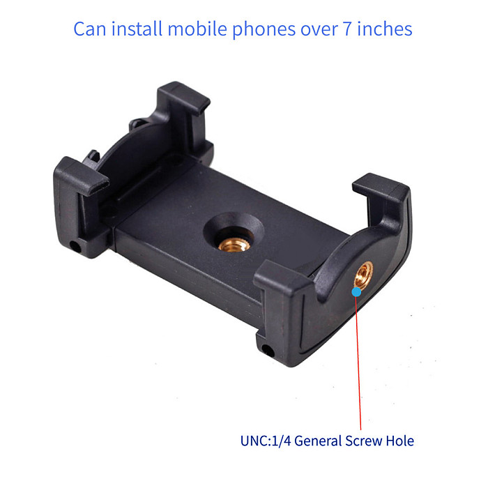 BGNing Updated Foldable Phone Mount Clip with Cold Shoe Live Broadcast Tripod Cell Phone Holder Stand for 5.7-10.4cm Smartphone