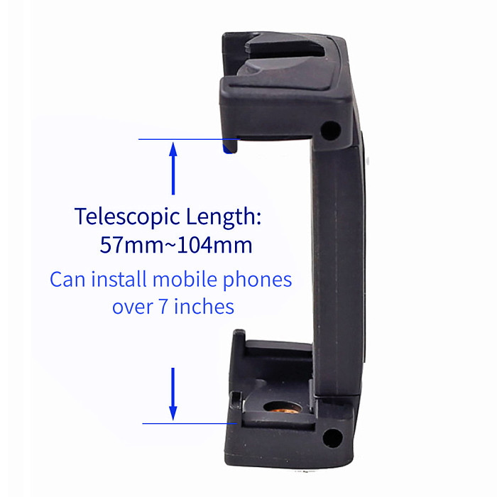 BGNing Updated Foldable Phone Mount Clip with Cold Shoe Live Broadcast Tripod Cell Phone Holder Stand for 5.7-10.4cm Smartphone