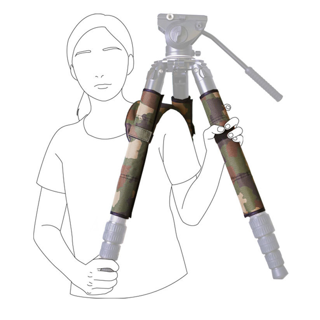 US 12.41 L404C Universal professional Tripod legs Shoulder Pads