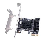 XT-XINTE PCIE to SATA Card PCI-E Adapter PCI Express to SATA3.0 Expansion Card 4Port SATA3 for SSD HDD IPFS Mining Marvell 88SE9215 chip