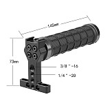 FEICHAO Top Handle Cheese Bracket for SLR Camera DSLR Cage Hand Grip w/ 15mm Rod Clamp Adapter Cold/Hot Shoe Mount 1/4  3/8  Hole