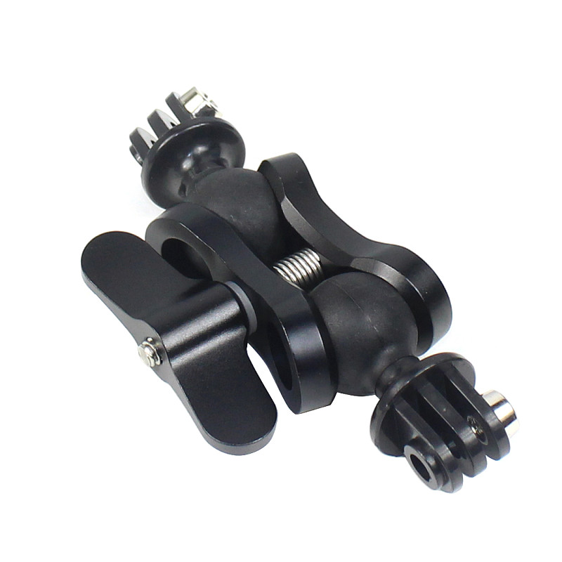 FEICHAO CNC Diving Lights Ball Head Adapter with Butterfly Clamp Clip for Gopro Hero 8 7 6 5 4 Session yi EKEN Action Sports DSLR Camera