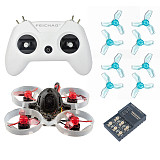 FEICHAO LiteRadio OpenTX 2.4G 8CH Radio Transmitter with Mobula6 1S 65mm Tinywhoop Drone 19000KV / 25000KV Frsky Version w/ 1219 Propeller 6 in 1 Charger (19000KV Frsky Version)
