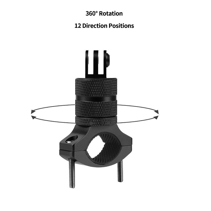 FEICHAO Bicycle 360degree Rotation Mount Clip Extension Arm Pole Case for Gopro /Mijia Mini Camera Frame Holder Bracket for OSMO Pocket