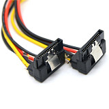 XT-XINTE 20cm SATA Adapter Power Cable IDE 4pin Female to SATA Female Power Connector Splitter SATA 90 Degree for Hard Drive SS