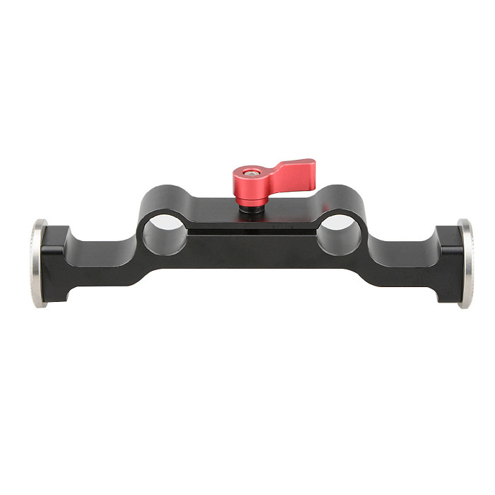BGNing Aluminum Dual DSLR 15mm Rod Clamp with Arri M6 Rosette Mount Adapter for SLR Camera Follow Focus Photography Props