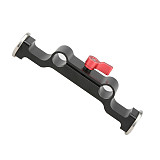 BGNing Aluminum Dual DSLR 15mm Rod Clamp with Arri M6 Rosette Mount Adapter for SLR Camera Follow Focus Photography Props