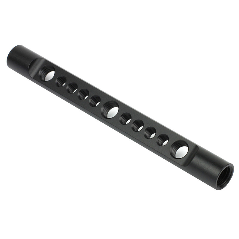 BGNing Aluminum 15mm Rods For Cheese 115mm Long With 3/8 Inch 1/4 Inch Thread Mounting Holes For SLR Camera Rail Support System