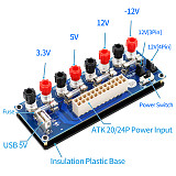 XT-XINTE 24Pins ATX Benchtop Power Adapter Board with USB 5V Port Computer ATX Power Supply Breakout Adapter Module