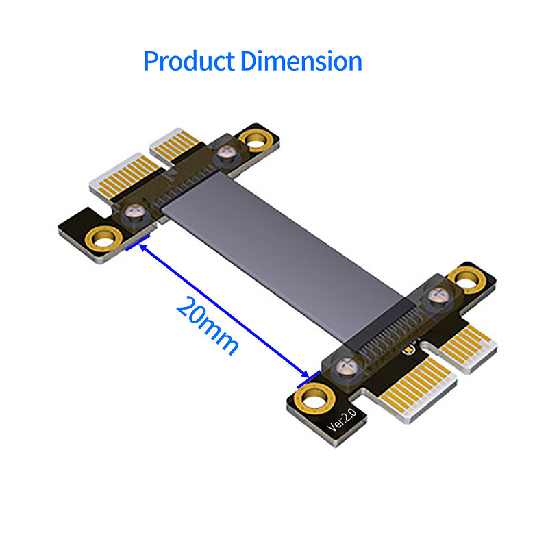 XT-XINTE PCI-e 36PIN 1X Extension Cable Gen3 8Gbps PCI Express 3.0 Card Adapter Cable for 1U/2U Chassis 20CM