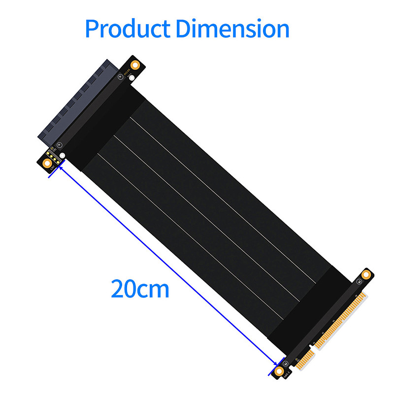 XT-XINTE Gen3 Extension Cable PCI Express 3.0 8X Card Adapter Cable Riser Cable 4X for 1U/2U Chassis