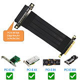 XT-XINTE Gen3 Extension Cable PCI Express 3.0 8X Card Adapter Cable Riser Cable 4X for 1U/2U Chassis