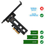 XT-XINTE M.2 PCIe Adapter M Key M.2 NVMe SSD to PCI-e 3.0 x4 Host Controller Expansion Card with Low Profile Bracket with Advanced Heat Sink Solution for 2242 2260 2280