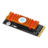 XT-XINTE Key M NGFF SSD to PCI- E 4X Adapter Converter Card Vertical Installation with Heatsink CPU RGB Heatsink Heatsink Thermal Pad for M.2 (M Key) NVMe 2280 2260 2242 2230