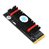 XT-XINTE Key M NGFF SSD to PCI- E 4X Adapter Converter Card Vertical Installation with Heatsink CPU RGB Heatsink Heatsink Thermal Pad for M.2 (M Key) NVMe 2280 2260 2242 2230
