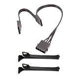 XT-XINTE 4Pin to SATA 15Pin Adapter 1 to 5 Splitter Hard Drive Power Extension Cable 18AWG Red for DE Molex PC DIY