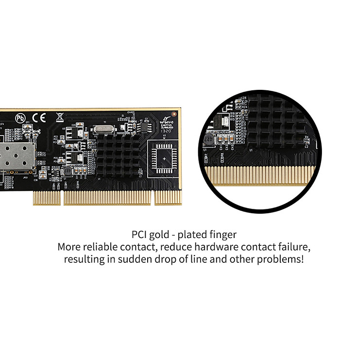 DIEWU TXA087 PCI Gigabit Ethernet Lan Adapter 1000Mbps Fiber Optical Port SFP Network Card Desktop PC Intel 82545