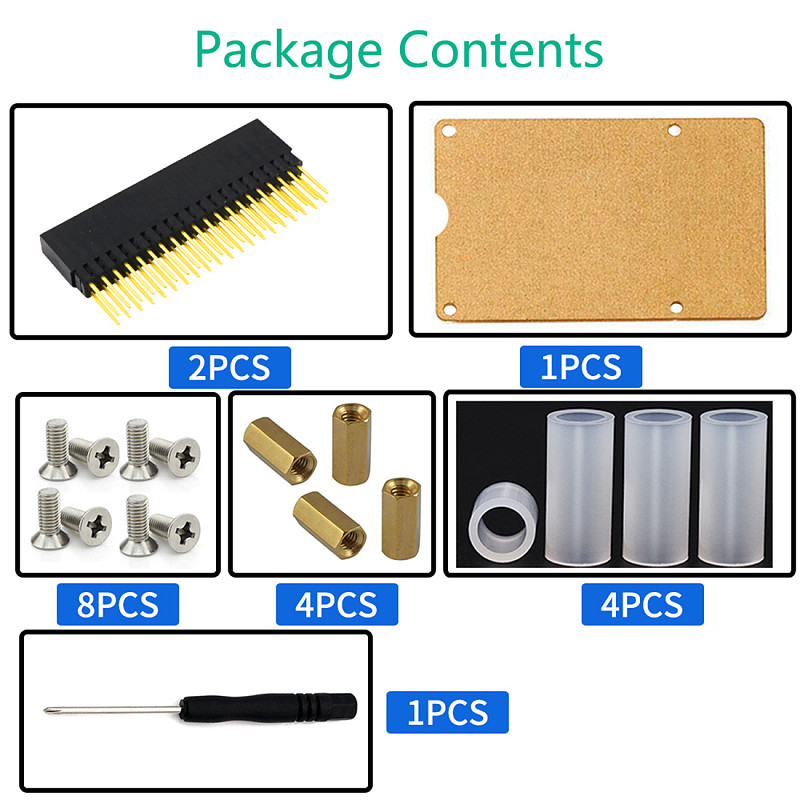 XT-XINTE 2x20-pin(40Pin) Extra Tall Female Stacking Header for Raspberry Pi A+ Pi Model B+ Pi 2 ,3 4B with acrylic base5220
