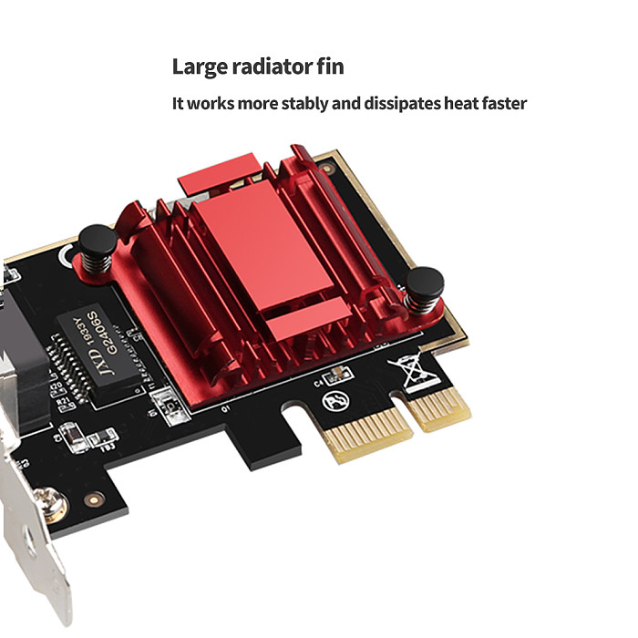 DIEWU TXA089 Pcie Single Port Ethernet Gigabit Pci Express 10/100/1000Mbps RJ45 Lan Network Adapter Card PXE Boot for Desktop