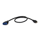 XT-XINTE USB 3.1 Adapter Cable Type-E Male to IDC20P Male USB 3.0 20Pin Extension Cable for Computer Motherboard 30cm