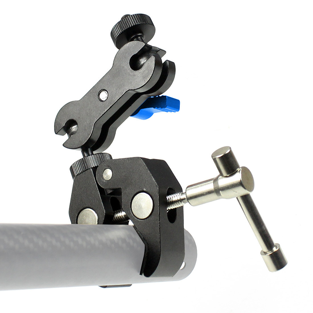 BGNING Adjustable Magic Arm Clamp Bike Clip w/ Universal 1/4 inch Screws Tripod Mount Bracket