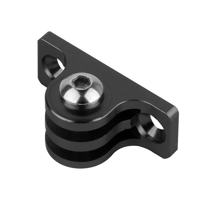 BGNING 5x Aluminum Universal Sports Action Camera 1  inch Base Mount Connector Low Angle Flat Bottom Adapter w/ M5x16 Screw and Wrench