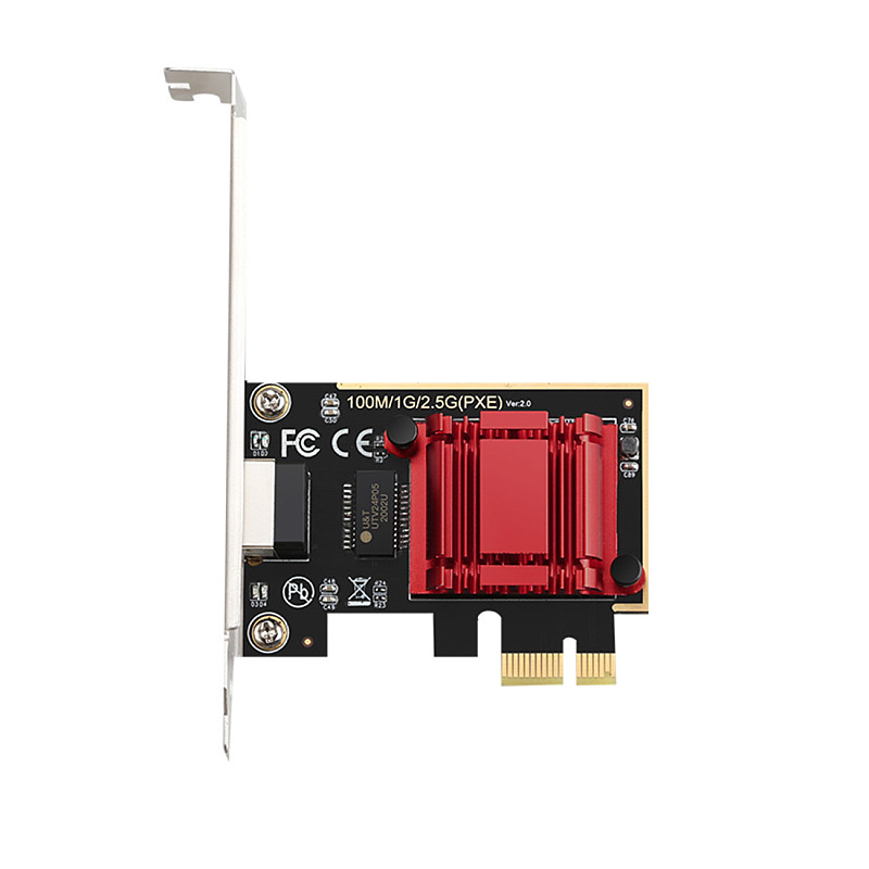 DIEWU TXA092 PCIE Card 2.5Gbps Gigabit Network Card 10/100/1000Mbps RTL8125b RJ45 Ethernet Network Card PCI-E Network Adapter