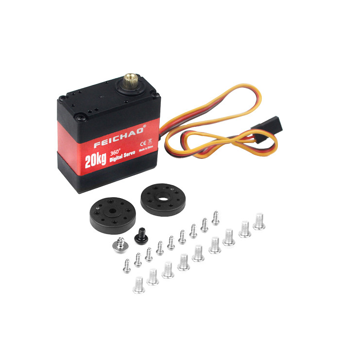 FEICHAO 20kg 180/270/360 Degree Robot Dual-axis Servo 6.0-7.4V Metal Gear PWM Digital Servo for Robot DIY Servo Excellent