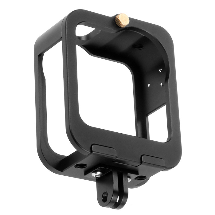 FEICHAO Aluminum CNC Protective Cover 360 VR Panoramic Camera Cage for Gopro Max Frame Removable Quick Release Case with Cold Shoe Mount