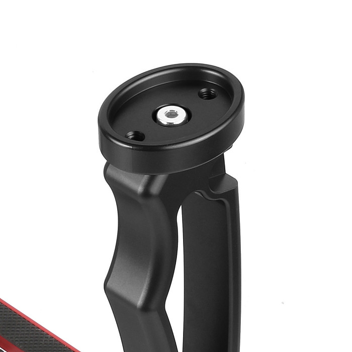 FEICHAO BQSZJ-4-BR Aluminum Alloy Dual Handheld Stand Photography Diving Adjustable Bracket Stabilizer for DJI GOPRO13 SLR Sports Cameras
