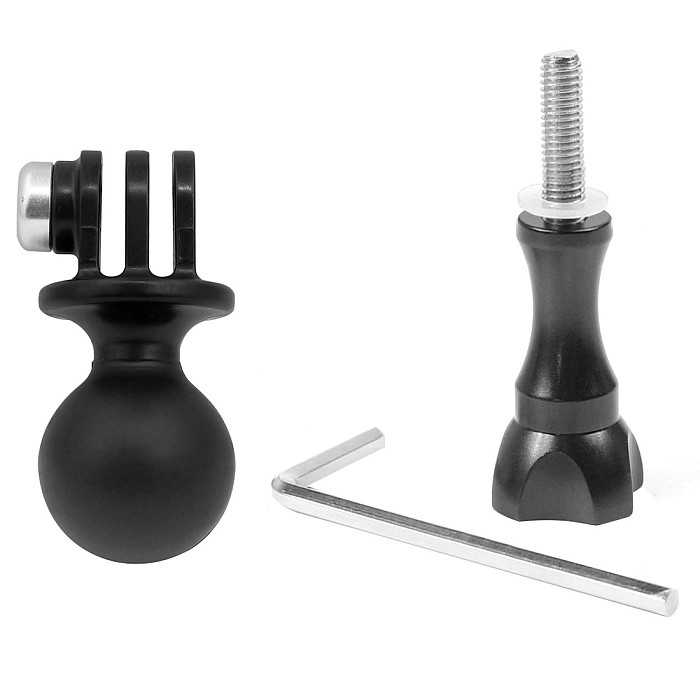 BGNING 1  inch Tripod Ball Head Mount with Screw Adapter Wrench For GoPro 13 8 7 6 5 4 Session Eken SJcam yi for OSMO Action Sports Camera