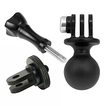 BGNING 1  inch Tripod Ball Head Mount with Screw Adapter Wrench for Gopro 8 7 6 5 4 Session Eken SJcam yi for OSMO Action Sports Camera