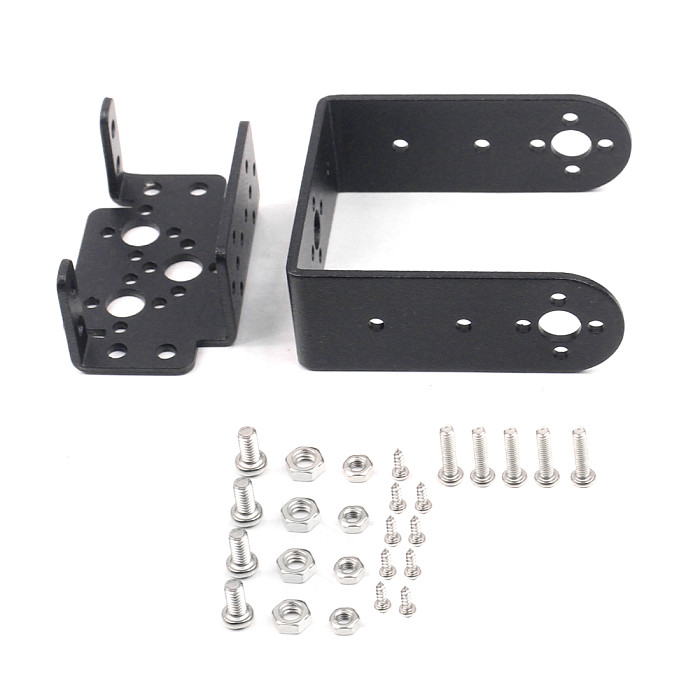 FEICHAO Double Axis Robot Servo Bracket Aluminum Steering Bearing Servo Multifunction U L For MG995/996/15kg 20kg Rc Toy Robot Part Accessory