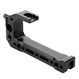 FEICHAO BSB-2A-B CNC Universal Locating Top Handle Grip with 15mm Rod Clamp Rabbit Cage Kit with Cold Shoe + 1/8 3/8inch Screw for DSLR Camera Microphone