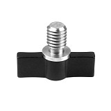 FEICHAO 3Pcs T-Type 3/8 inch 14mm Wrench Screw 304 Hand-Tighten Screw Compatible for Sports SLR Camera Photographic Equipment
