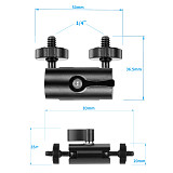 FEICHAO Aluminum Magic Arm 1/4  inch Screw Dual Ball Head Mount Adapter for Gopro Hero Sports Slr Cameras Monitor