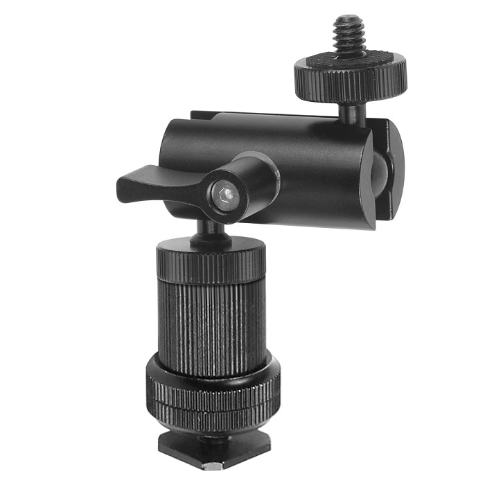 FEICHAO Aluminum Magic Arm 1/4  inch Screw Dual Ball Head Mount Adapter for Gopro Hero Sports Slr Cameras Monitor