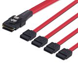 XT-XINTE Mini SAS 36P SFF-8087 Male to 4 SATA 7P Female Cable Splitter SAS TO SATA Cable Adapter 12Gbp Server Hard Disk Date Cable