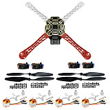 JMT F450 4-Axis Airframe 450mm Quadcopter Drone Frame Kit with 2-4S 30A RC Brushless ESC A2212 1000KV Brushless Motor 13T 1045 CW CCW Propellers