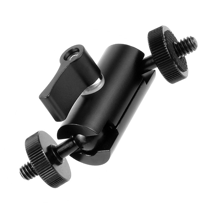 FEICHAO Aluminum Magic Arm 1/4  inch Screw Dual Ball Head Mount Adapter for Gopro Hero Sports Slr Cameras Monitor